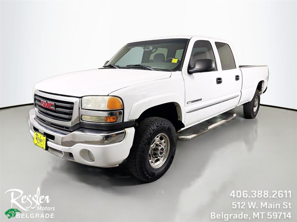Summit White 2005 GMC Sierra 2500HD 4 Dr SLE 4WD Crew Cab SB HD Pickup Truck Four-Wheel Drive 4-Speed Automatic