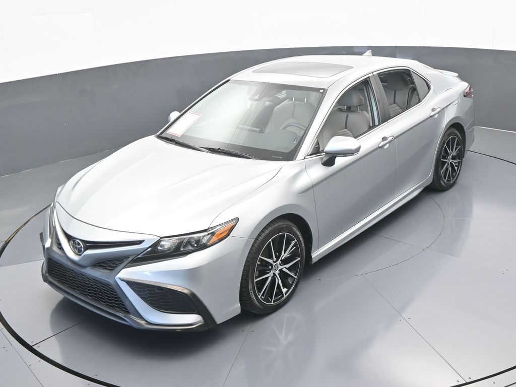 Used 2021 Celestial Silver Metallic Toyota SE image 43