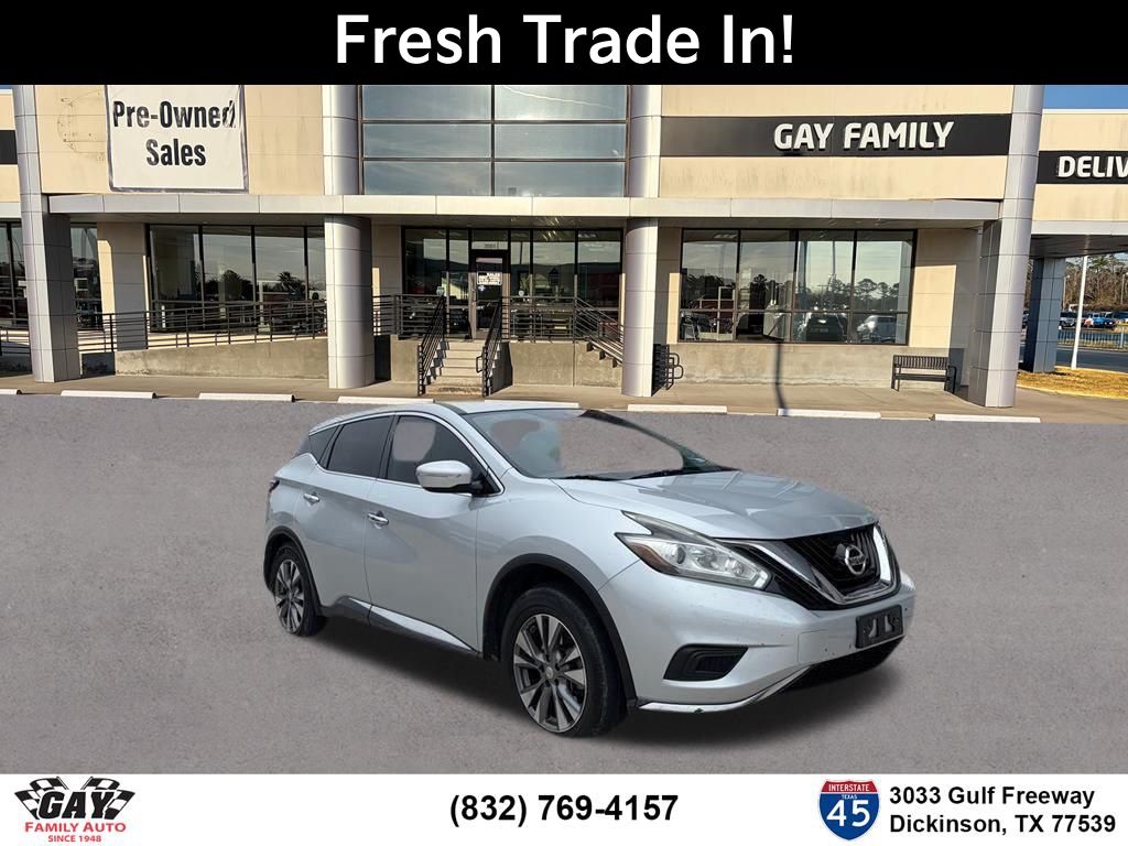 Brilliant Silver Metallic 2015 Nissan Murano S AWD SUV / Crossover All-Wheel Drive Continuously Variable Transmission