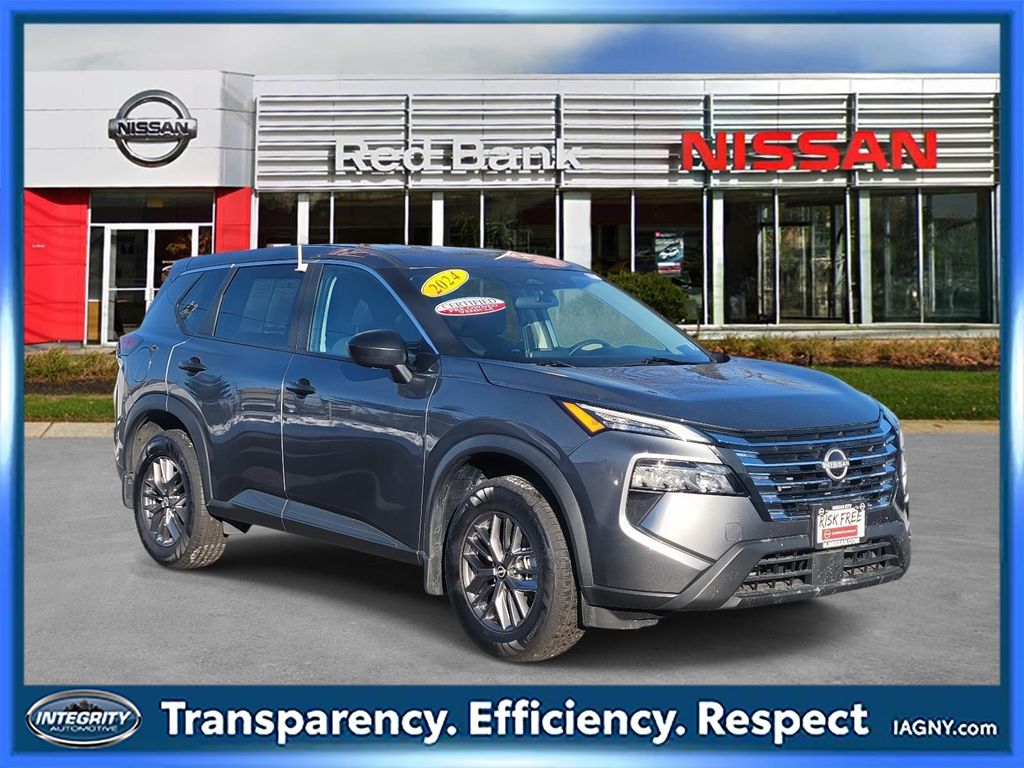 Gray (Gun Metallic) 2024 Nissan Rogue S AWD SUV / Crossover All-Wheel Drive Continuously Variable Transmission