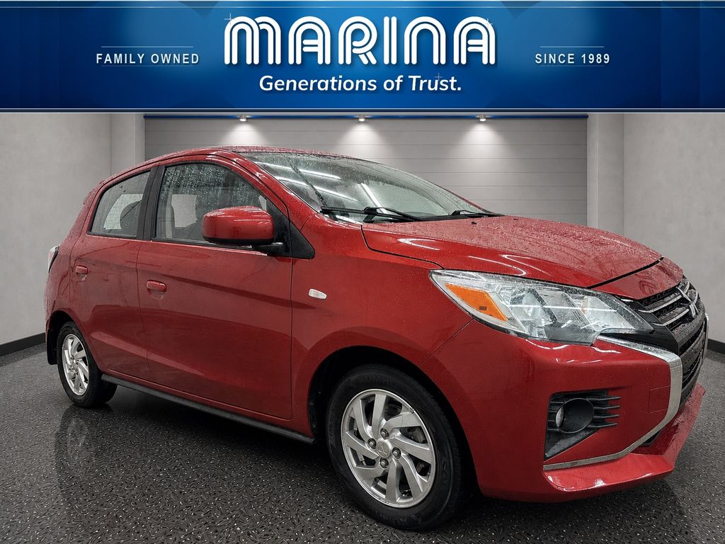 Infrared Metallic 2024 Mitsubishi Mirage Hatchback Front-Wheel Drive Continuously Variable Transmission