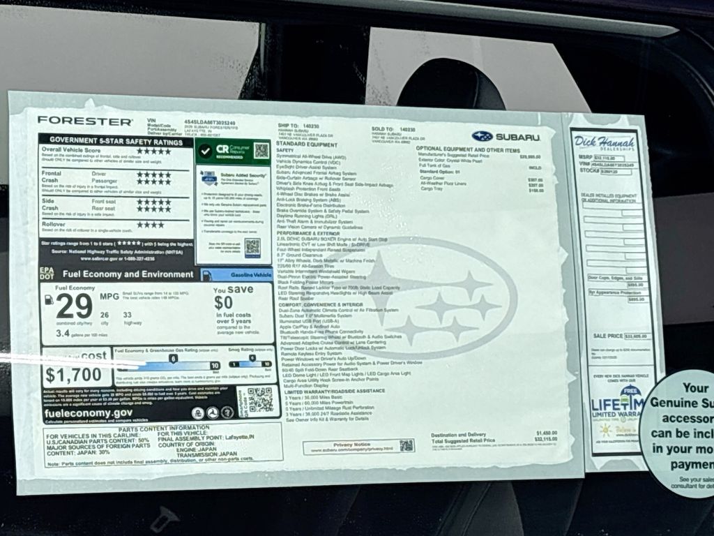 2026 Subaru Forester Base