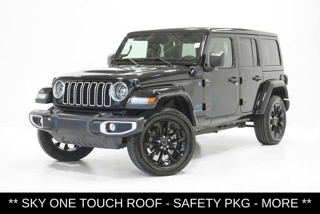 Black Clearcoat 2025 Jeep Wrangler 4xe Sahara 4WD SUV / Crossover Four-Wheel Drive 8-Speed Automatic