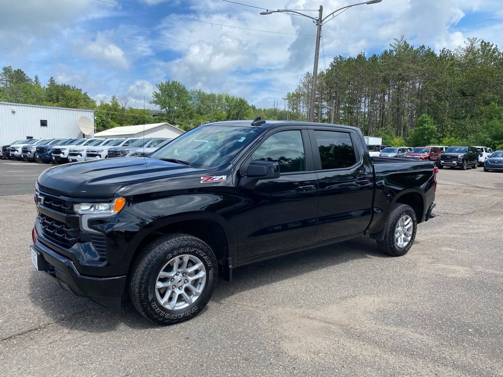Black 2024 Chevrolet Silverado 1500 Pickup Truck Four-Wheel Drive Automatic