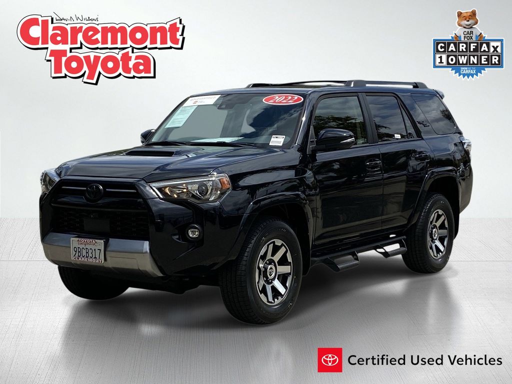 Midnight Black Metallic 2022 Toyota 4Runner TRD Off-Road Premium 4WD SUV / Crossover Four-Wheel Drive 5-Speed Automatic