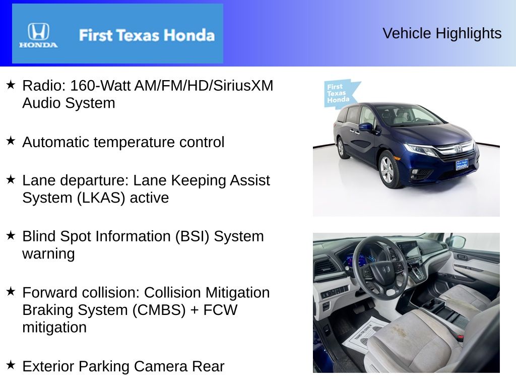 Used Car 2019 Honda Odyssey  Ex For Sale Under $20,000 In Austin, Texas