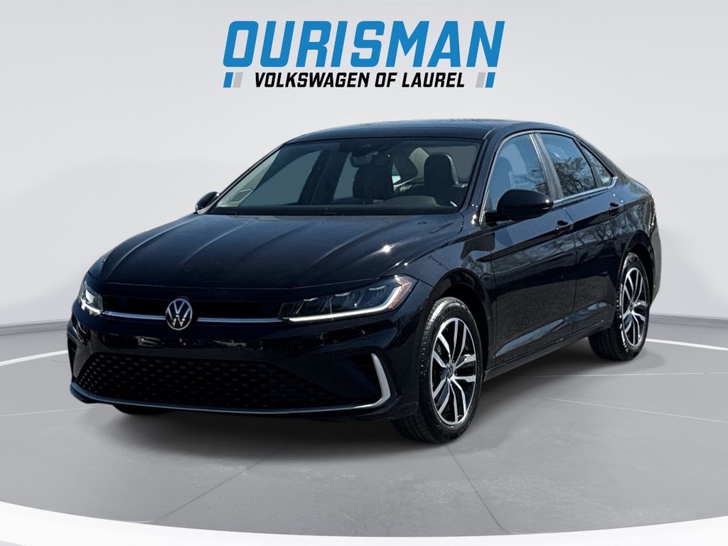 Deep Black 2025 Volkswagen Jetta SE FWD Sedan Front-Wheel Drive 8-Speed Automatic