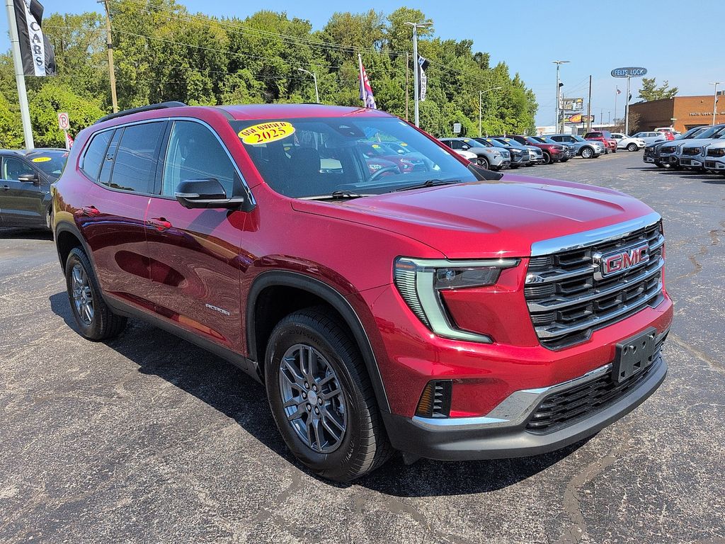 Volcanic Red Tintcoat 2025 GMC Acadia SUV / Crossover Front-Wheel Drive 8-Speed Automatic