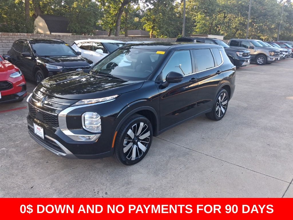 Black 2025 Mitsubishi Outlander SE FWD SUV / Crossover Front-Wheel Drive Continuously Variable Transmission