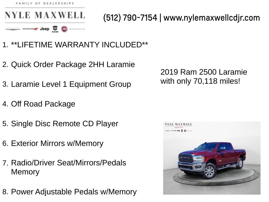 Used Car 2019 Ram 2500  Laramie For Sale Under $60,000 In Austin, Texas