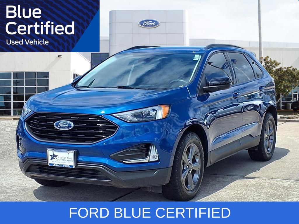 Atlas Blue Metallic 2024 Ford Edge SEL AWD SUV / Crossover All-Wheel Drive 8-Speed Automatic