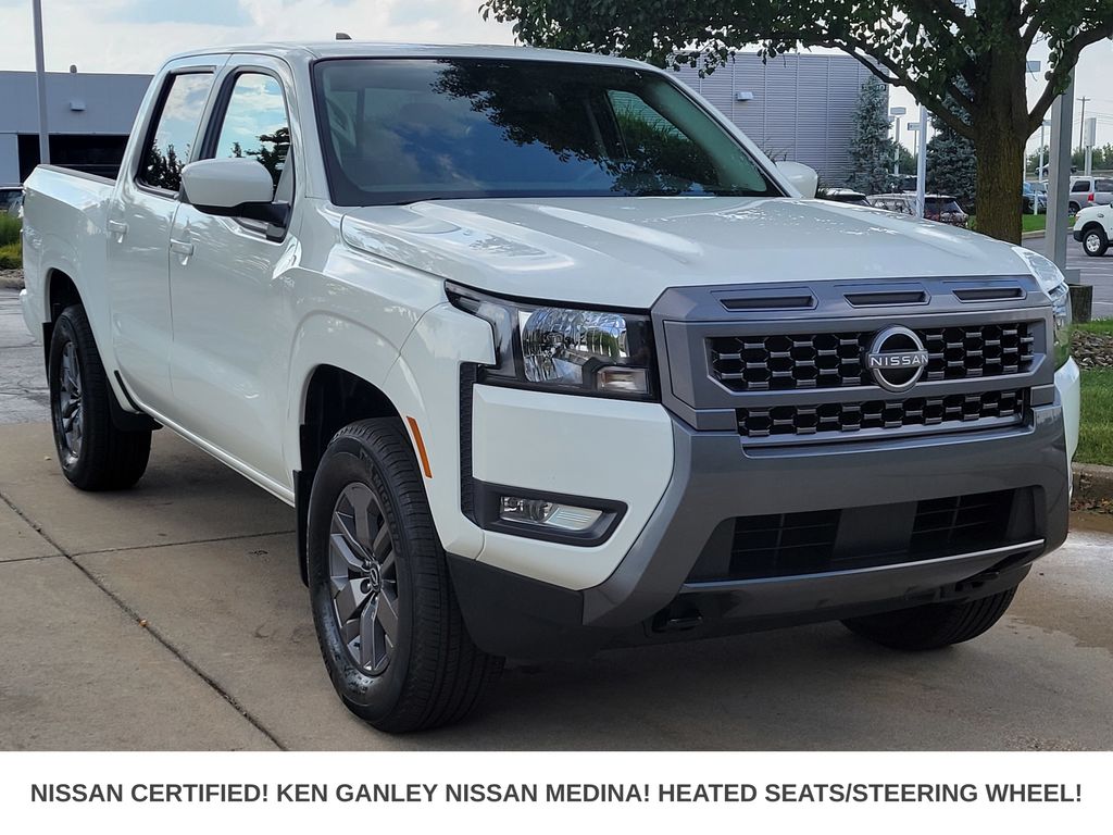 Glacier White 2025 Nissan Frontier Pickup Truck Four-Wheel Drive 9-Speed Automatic Overdrive