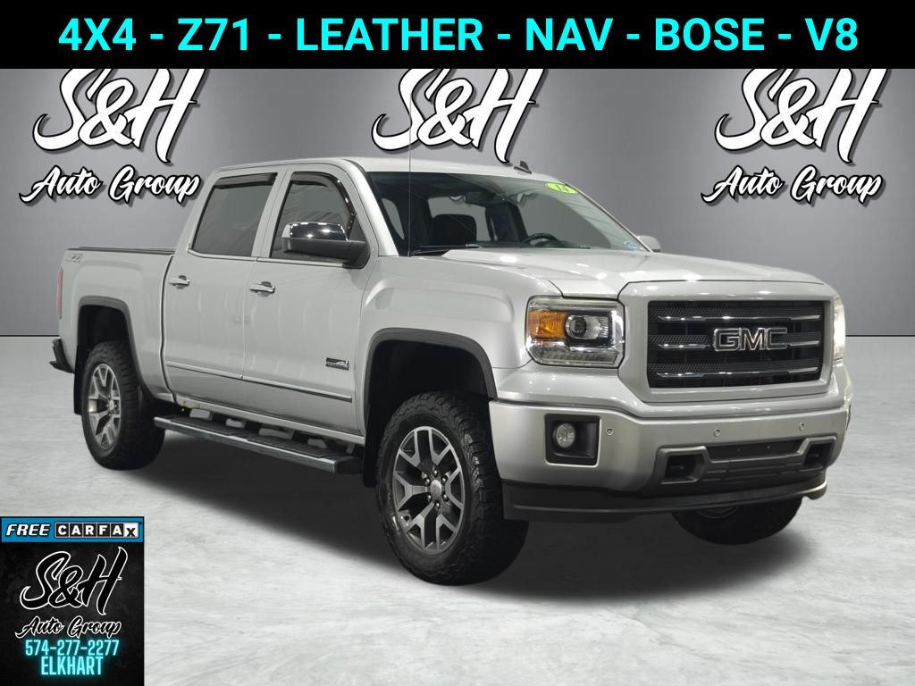 Quicksilver Metallic 2014 GMC Sierra 1500 SLT Crew Cab 4WD Pickup Truck Four-Wheel Drive 6-Speed Automatic Overdrive