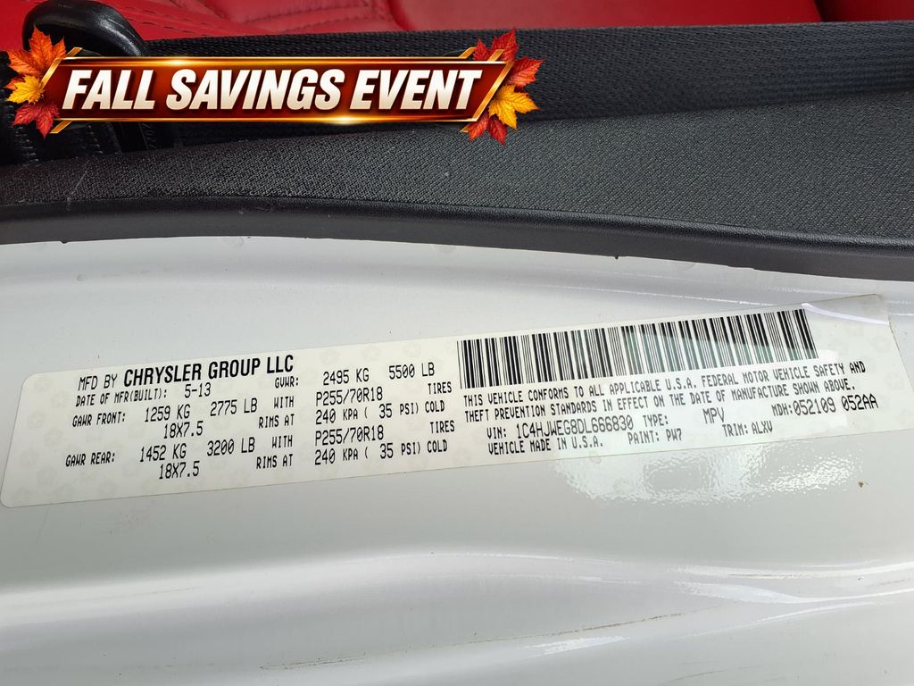2013 Jeep Wrangler Unlimited Sahara White at Emmons Autoplex