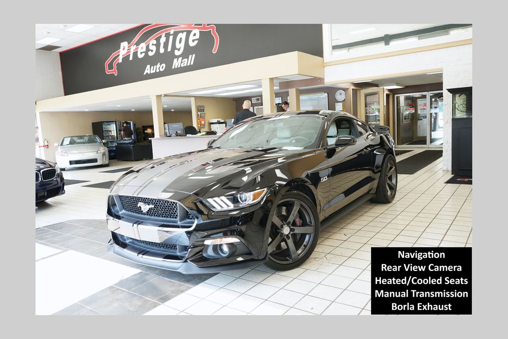 Black 2015 Ford Mustang Coupe Rear-Wheel Drive 6-Speed Manual