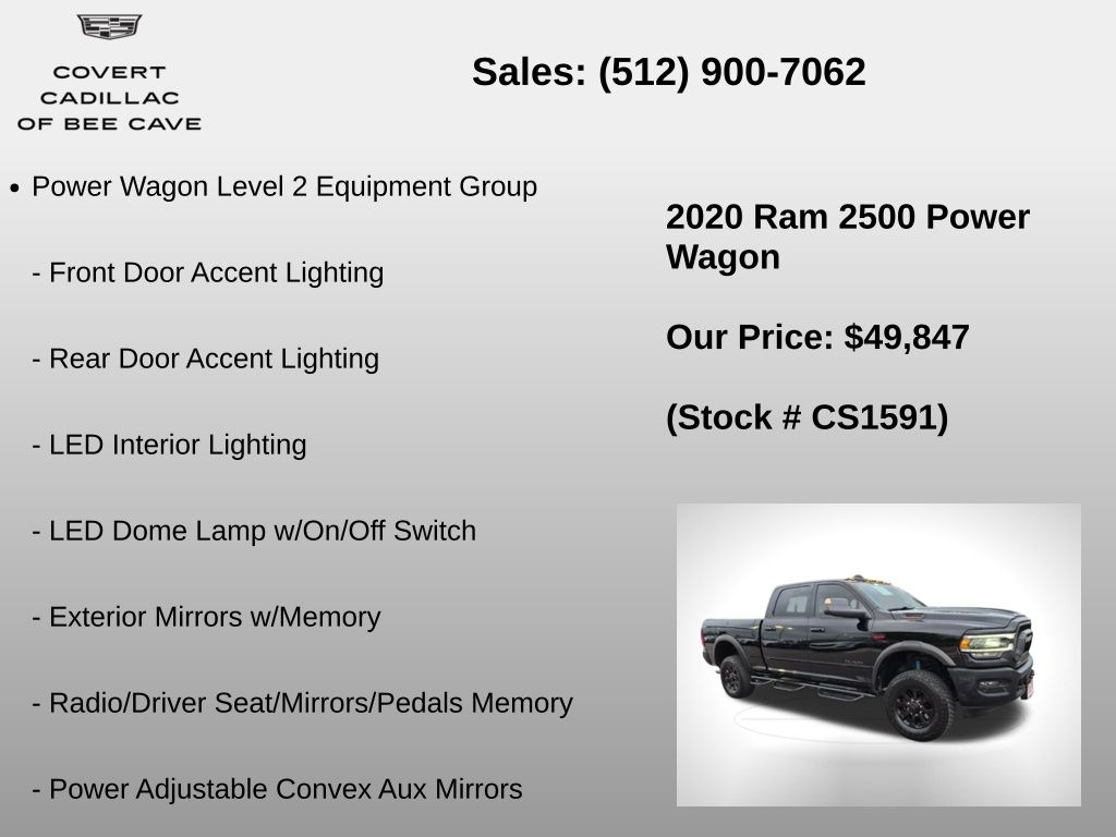 Used Car 2020 Ram 2500  Power Wagon For Sale Under $50,000 In Austin, Texas