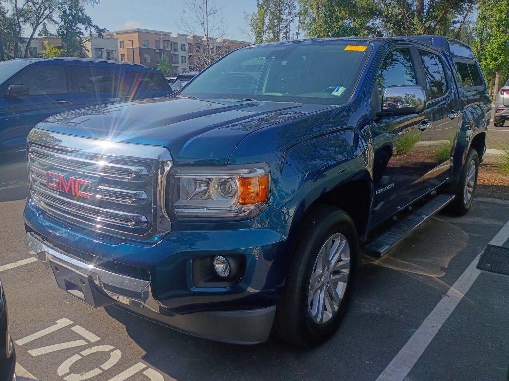 Blue Emerald Metallic 2019 GMC Canyon Pickup Truck Four-Wheel Drive 8-Speed Automatic