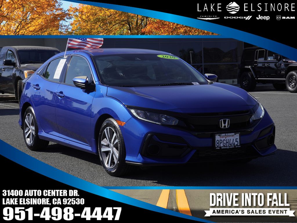 Aegean Blue Metallic 2020 Honda Civic Hatchback Hatchback Front-Wheel Drive Continuously Variable Transmission