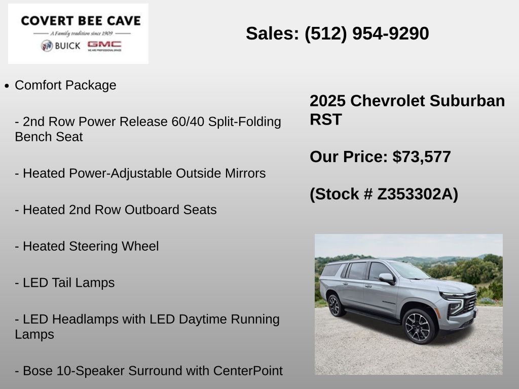 Used Car 2025 Chevrolet Suburban  Rst For Sale Under $80,000 In Austin, Texas