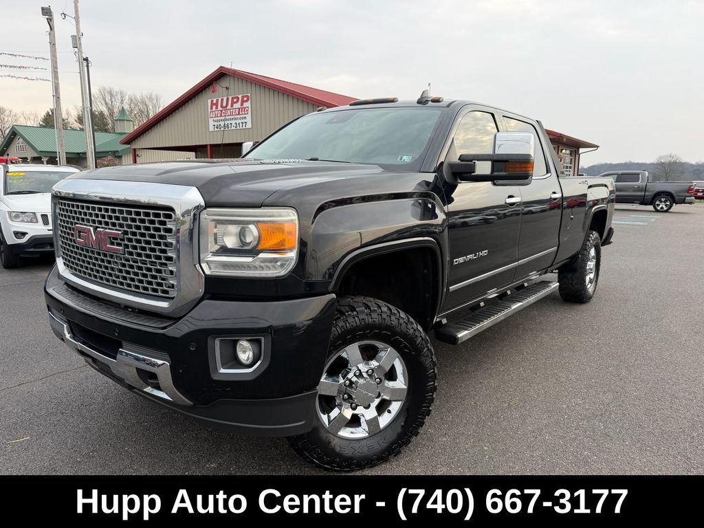 Onyx Black 2015 GMC Sierra 3500HD Denali Crew Cab LB DRW 4WD Pickup Truck Four-Wheel Drive 6-Speed Automatic