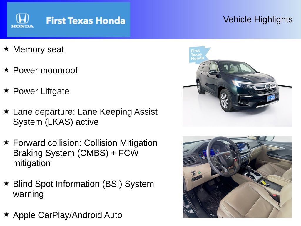 Used Car 2019 Honda Pilot  Ex-l For Sale Under $25,000 In Austin, Texas