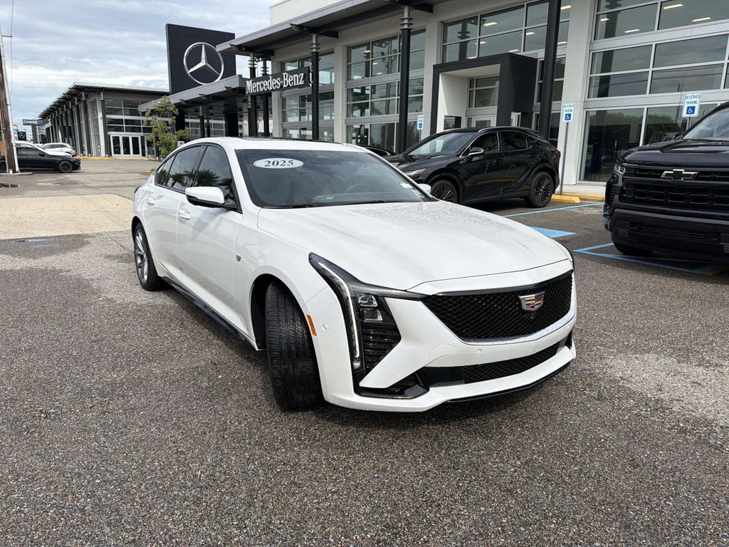 Crystal White Tricoat 2025 Cadillac CT5 Sedan Rear-Wheel Drive Automatic