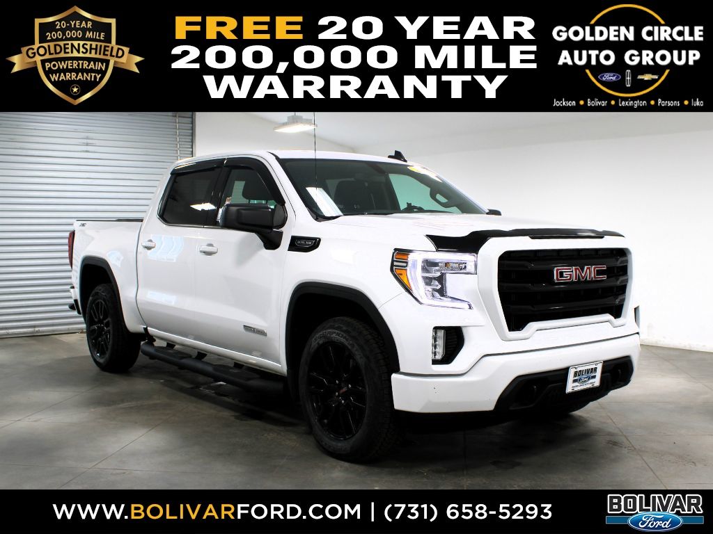 Summit White 2021 GMC Sierra 1500 Elevation Crew Cab 4WD Pickup Truck Four-Wheel Drive 8-Speed Automatic