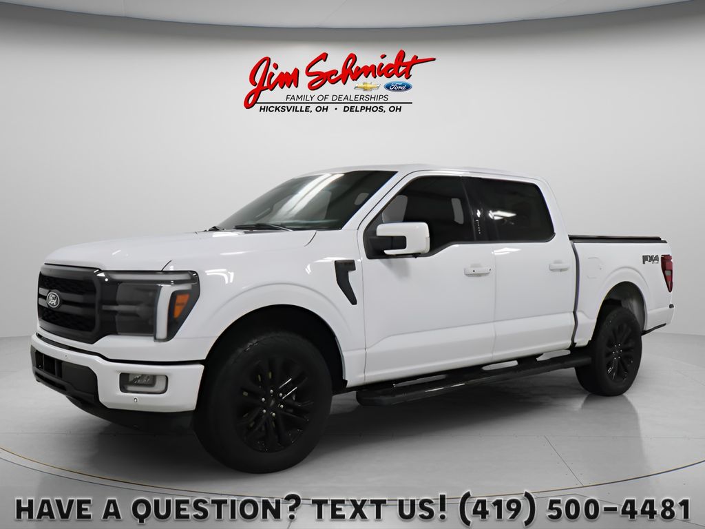 Oxford White 2024 Ford F-150 Lariat SuperCrew 4WD Pickup Truck Four-Wheel Drive Automatic