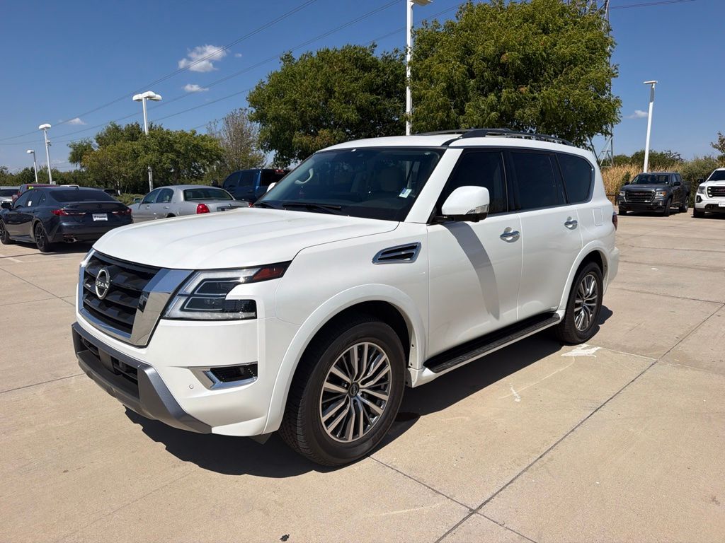 Aspen White Tricoat 2023 Nissan Armada SUV / Crossover Four-Wheel Drive 7-Speed Automatic