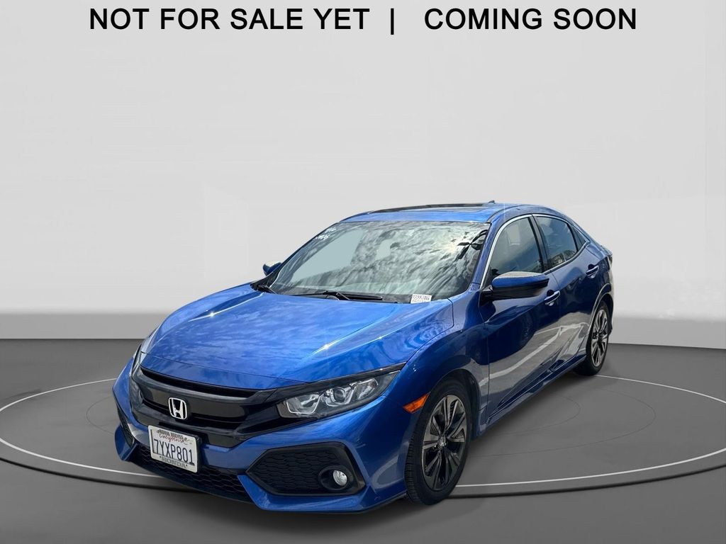 Aegean Blue Metallic 2017 Honda Civic Hatchback EX-L with Nav Hatchback Front-Wheel Drive Continuously Variable Transmission