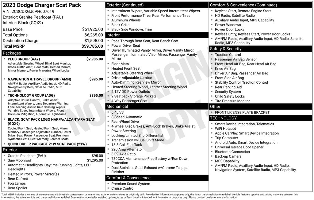 Used Car 2023 Dodge Charger  R/t Scat Pack For Sale Under $60,000 In Austin, Texas
