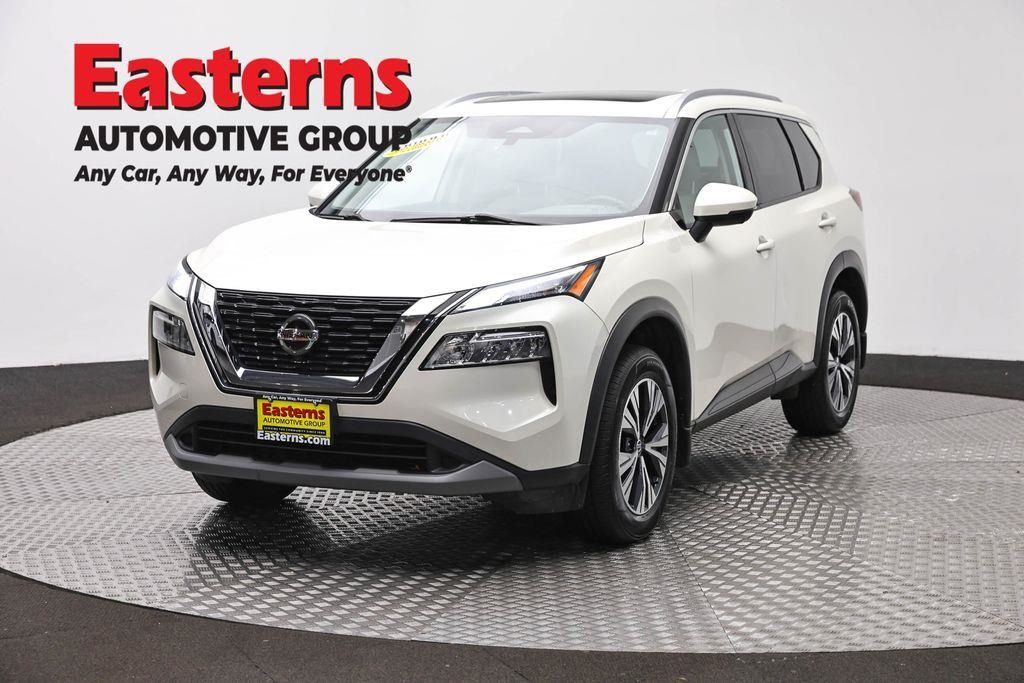 Pearl White Tricoat 2021 Nissan Rogue SUV / Crossover All-Wheel Drive Continuously Variable Transmission