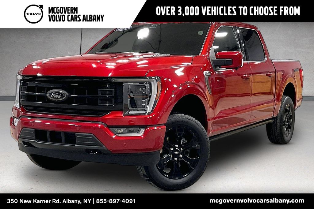 Rapid Red Metallic Tinted Clearcoat 2022 Ford F-150 Platinum SuperCrew 4WD Pickup Truck Four-Wheel Drive Automatic