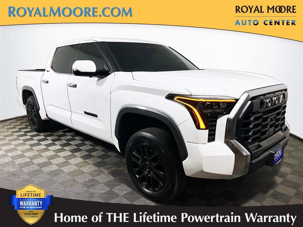 White 2022 Toyota Tundra Limited CrewMax Cab 4WD Pickup Truck Four-Wheel Drive Automatic