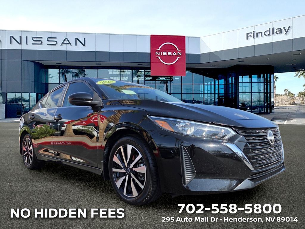 Super Black 2025 Nissan Sentra Sedan Front-Wheel Drive Continuously Variable Transmission