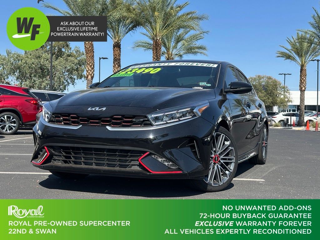 Aurora Black 2023 Kia Forte Sedan Front-Wheel Drive 6-Speed Manual