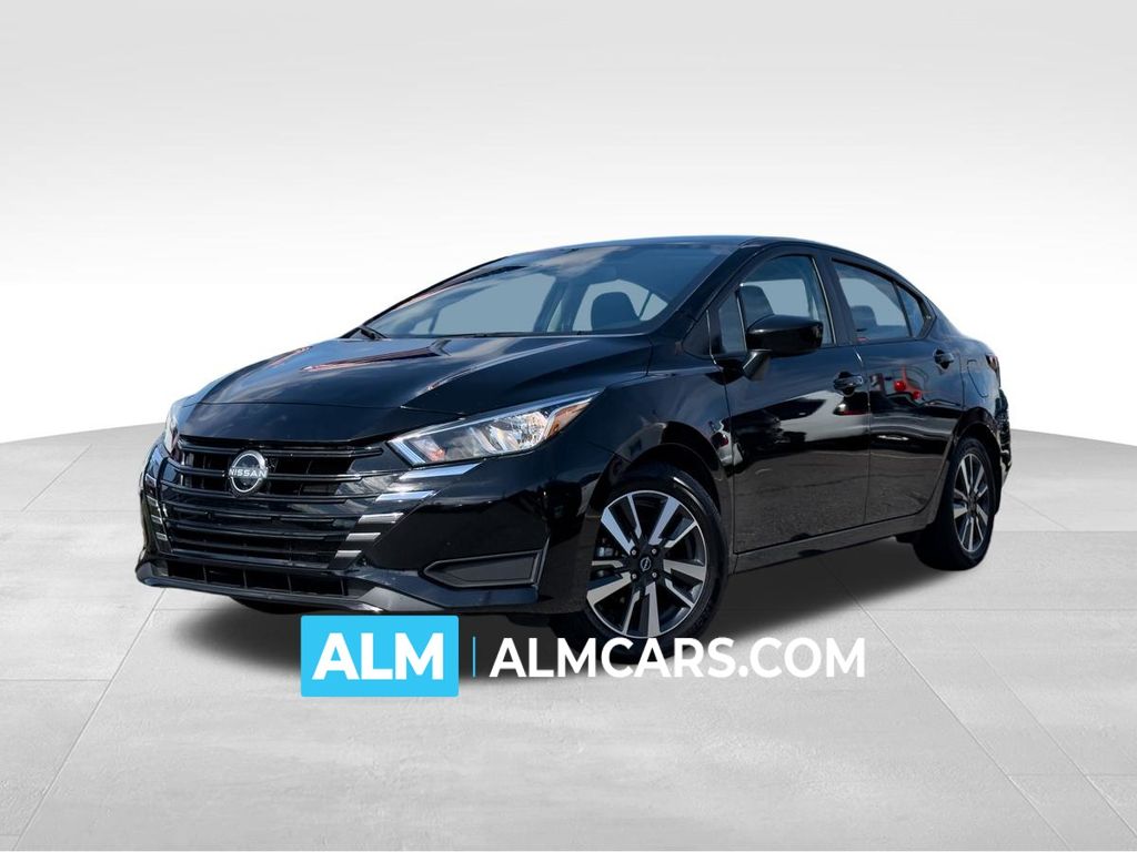 Super Black Metallic 2024 Nissan Versa Sedan Front-Wheel Drive Continuously Variable Transmission