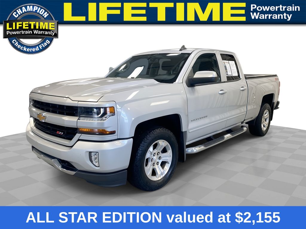 Silver Ice Metallic 2019 Chevrolet Silverado 1500 Pickup Truck Four-Wheel Drive 6-Speed Automatic Overdrive
