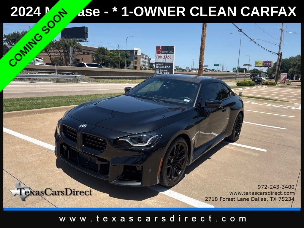 Black Sapphire Metallic 2024 BMW M2 Coupe Rear-Wheel Drive 8-Speed Automatic