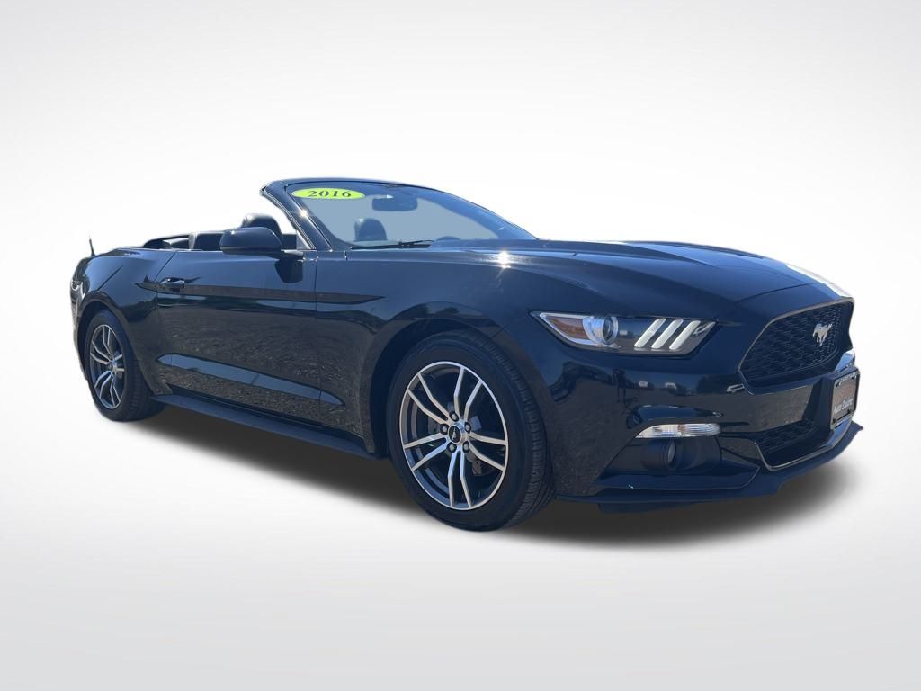 2016 Shadow Black Ford Mustang EcoBoost Premium RWD Convertible