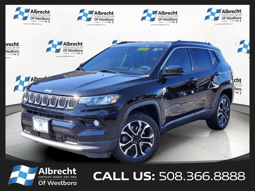 Diamond Black Crystal Pearlcoat 2023 Jeep Compass SUV / Crossover Four-Wheel Drive 8-Speed Automatic