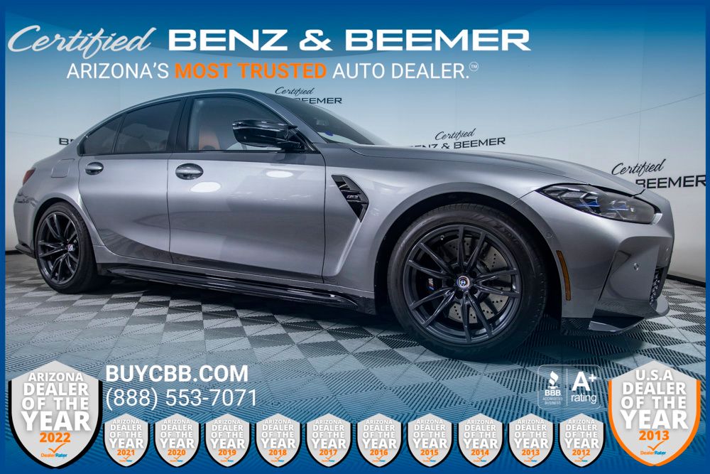 Skyscraper Gray Metallic 2023 BMW M3 RWD Sedan Rear-Wheel Drive 6-Speed Manual