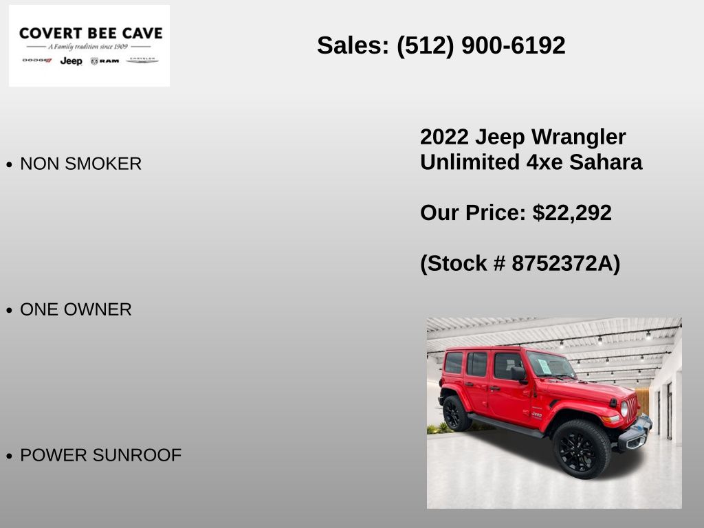 Used Car 2022 Jeep Wrangler  For Sale Under $25,000 In Austin, Texas