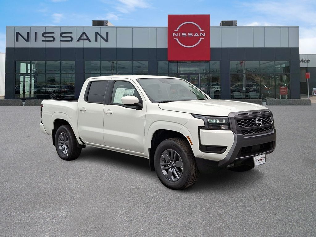 Glacier White 2026 Nissan Frontier Pickup Truck Four-Wheel Drive 9-Speed Automatic Overdrive