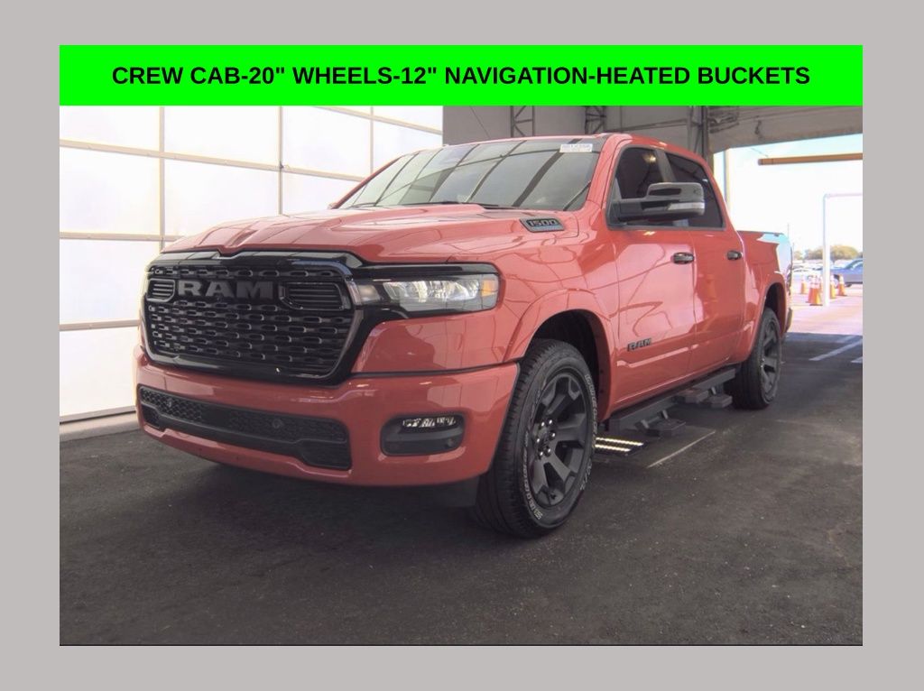 Flame Red Clearcoat 2025 RAM 1500 Pickup Truck 4X2 8-Speed Automatic