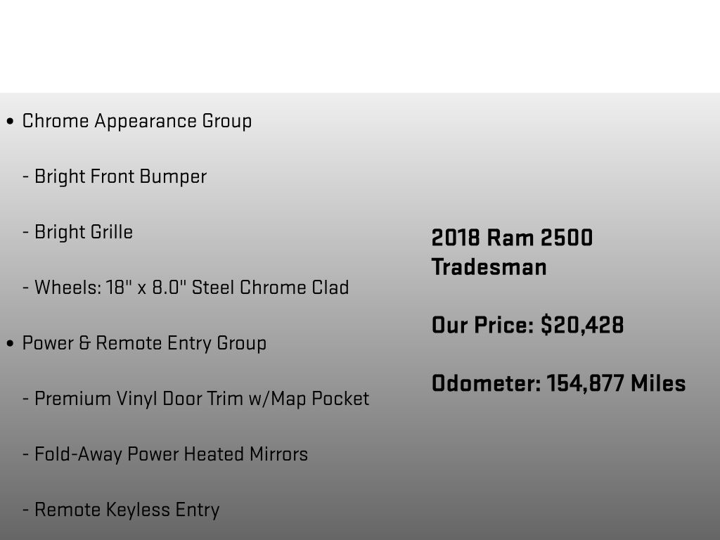 2018 Ram 2500 Tradesman - 11
