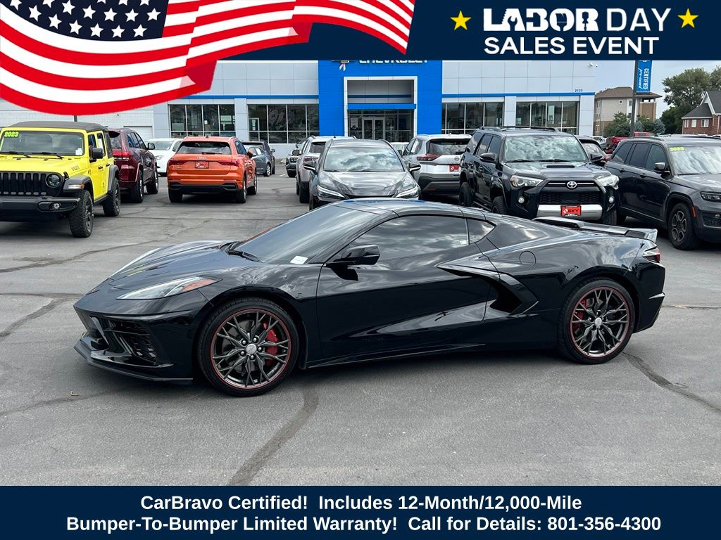Black 2023 Chevrolet Corvette Coupe Rear-Wheel Drive 8-Speed Dual Clutch