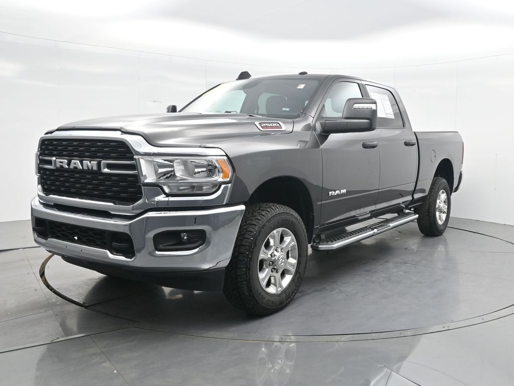 Gray (Granite Crystal Metallic Clearcoat) 2024 RAM 2500 Big Horn Crew Cab 4WD Pickup Truck Four-Wheel Drive 8-Speed Automatic