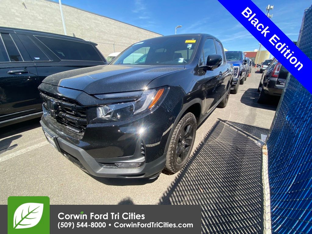 Crystal Black Pearl 2025 Honda Ridgeline Black Edition AWD Pickup Truck All-Wheel Drive 9-Speed Automatic