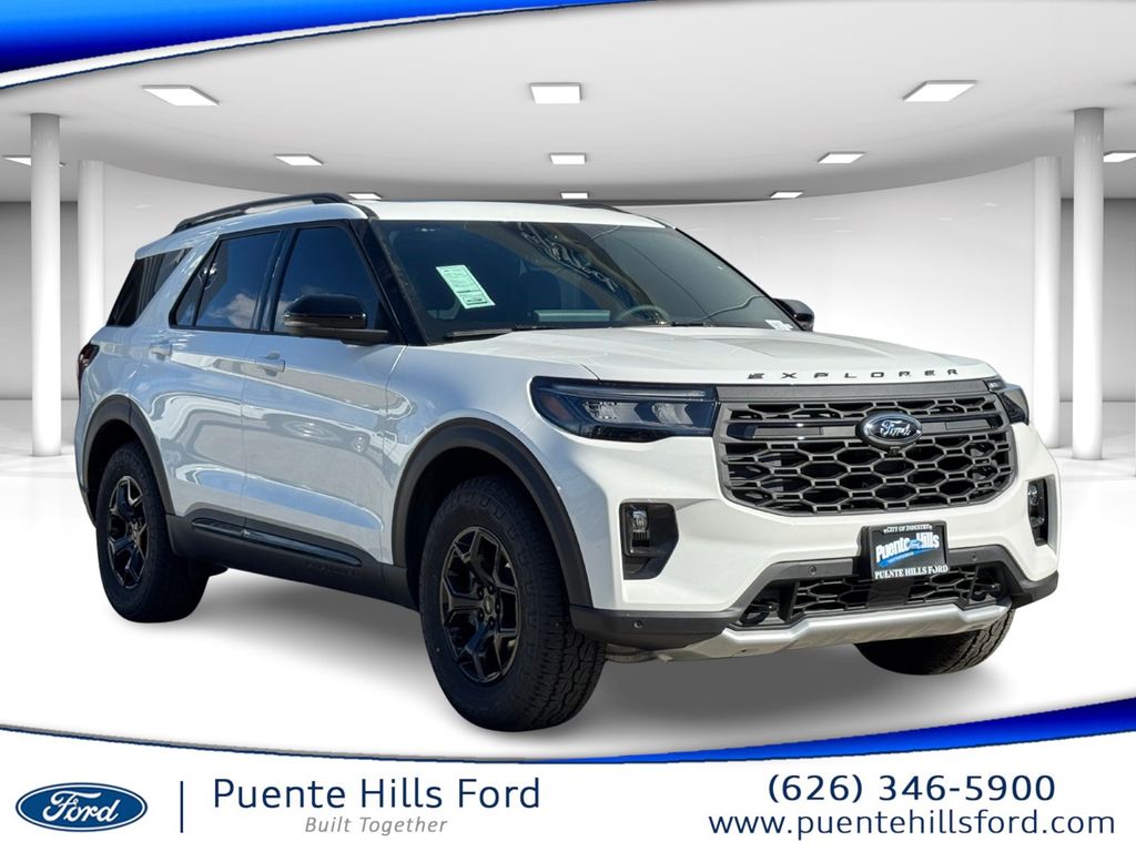 White Metallic 2026 Ford Explorer SUV / Crossover All-Wheel Drive Automatic